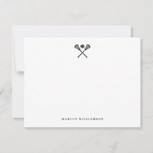 Benutzerdefinierte Lacrosse-Notizkarte Dankeskarte