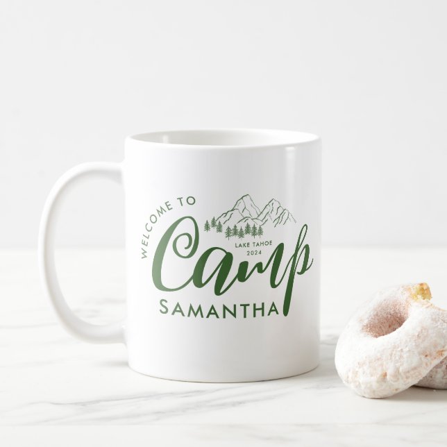 Benutzerdefinierte Lagerjunggesellinnenparty Moder Kaffeetasse (Mit Donut)