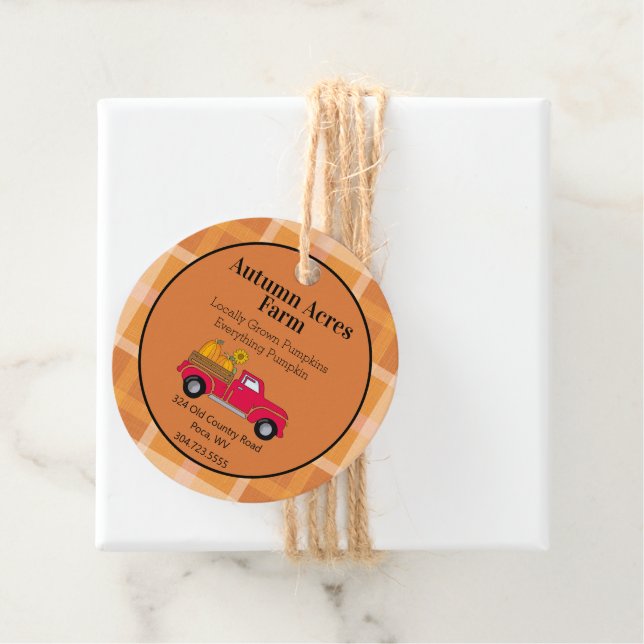 Benutzerdefinierte Ländermarken Herbstfallmarken Geschenkanhänger (Beispiel)