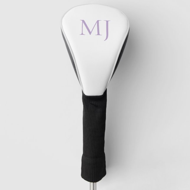 Benutzerdefinierte Lavendel-Monogramm-Golf-Schlagk Golf Headcover (Vorderseite)