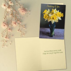 Benutzerdefinierte lebendige Narzissen-Stillleben  Karte