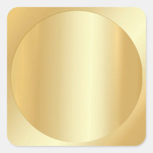 Benutzerdefinierte leere Imitate Gold-Vorlage Eleg Quadratischer Aufkleber