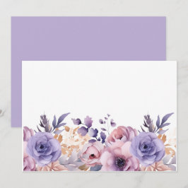 Benutzerdefinierte leere lila Malven-Blumen Save The Date