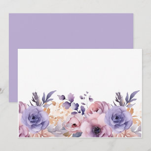 Benutzerdefinierte leere lila Malven-Blumen Save The Date