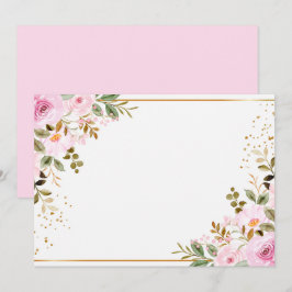 Benutzerdefinierte leere rosa Blumen Save The Date