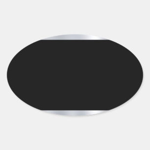 Benutzerdefinierte leere Vorlage Faux Silber Schwa Ovaler Aufkleber