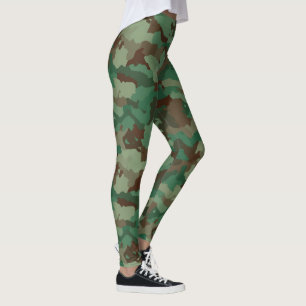 Benutzerdefinierte Leggings der grünen Camouflage