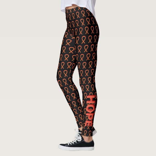 Benutzerdefinierte Leggings mit rotem und orangefa (Links)