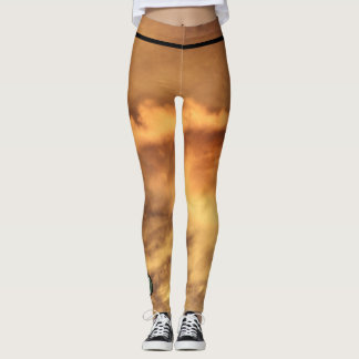 Benutzerdefinierte Leggings-MONOGRAMM- UND GOLDSCH Leggings