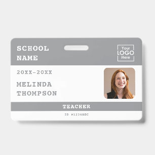 Benutzerdefinierte Lehrer-ID-Karte Schulname Foto- Ausweis
