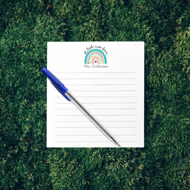 Benutzerdefinierte Lehrerdankeschön-Regenbogen mit Notizblock (Von Creator hochgeladen)
