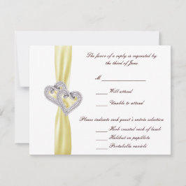 Benutzerdefinierte Lemon-Herzreaktionskarte RSVP Karte