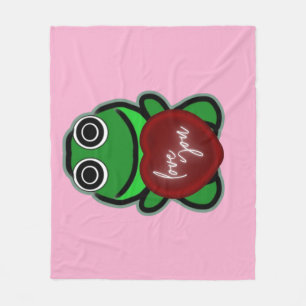 Benutzerdefinierte Liebe dich Kawaii Frosch Herz G Fleecedecke