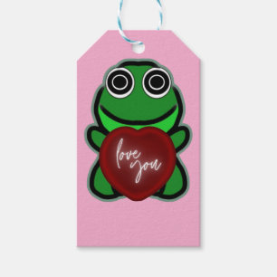 Benutzerdefinierte Liebe dich Kawaii Frosch Herz G Geschenkanhänger
