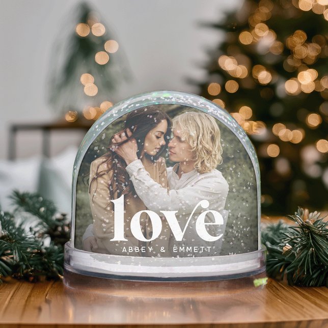 Benutzerdefinierte Liebe Foto Snow Globe mit Namen Schneekugeln (Von Creator hochgeladen)