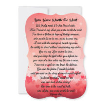 Benutzerdefinierte Liebe Gedicht Husband Ehefrau P