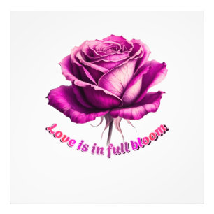 Benutzerdefinierte Liebe in voller Blüte Rose Vale Fotodruck