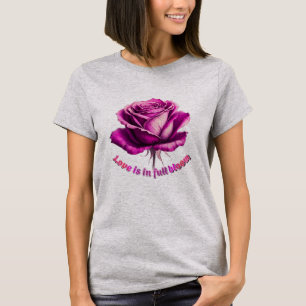 Benutzerdefinierte Liebe in voller Blüte Rose Vale T-Shirt