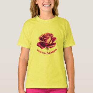 Benutzerdefinierte Liebe in voller Blüte Rose Vale T-Shirt