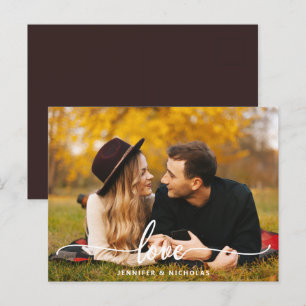 Benutzerdefinierte Liebesschrift-Foto-Postkarte Postkarte