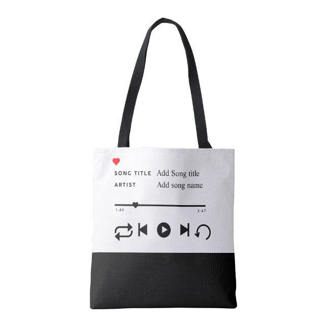 Benutzerdefinierte Lieblings-Oldie-Tragetasche  (Favorite Song shopping Book Tote Bag)