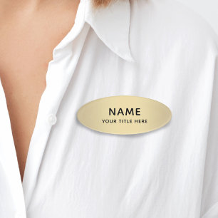 Benutzerdefinierte Light Imitate Gold Simple Moder Namenschild