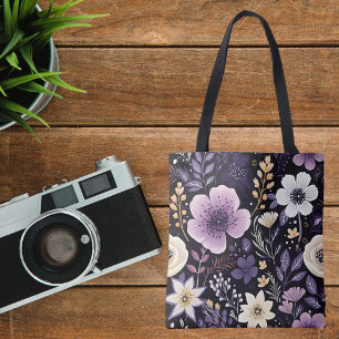 Benutzerdefinierte lila Blumen-Tasche für Sie, Mut