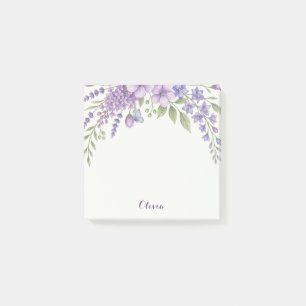 Benutzerdefinierte lila florale Haftnotizen, Perso Post-it Klebezettel