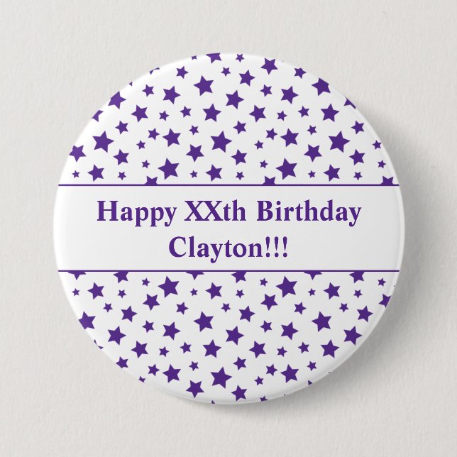 Benutzerdefinierte Lila Sterne mit der Schaltfläch Button (Vorderseite)