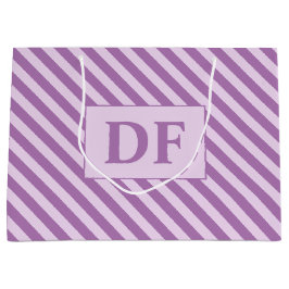 Benutzerdefinierte Lila Streifen Große Geschenktüte