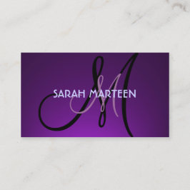 Benutzerdefinierte lila Theme-Monokarten Visitenkarte