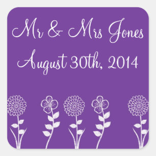 Benutzerdefinierte Lila Umschlag Aufkleber und Sti