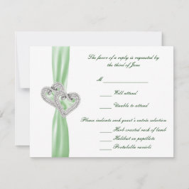 Benutzerdefinierte Limone Herzreaktionskarte RSVP Karte