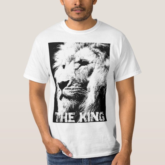 Benutzerdefinierte Lion Face Template Mens Elegant T-Shirt (Vorderseite)