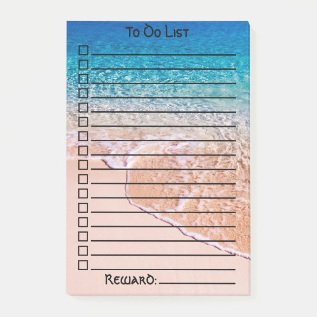 Benutzerdefinierte Liste| Klare Wasserwelle| Foto Post-it Klebezettel (Vorderseite)