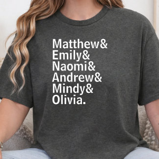 Benutzerdefinierte Liste mit Familiennamen Persona T-Shirt