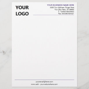 Benutzerdefinierte Logo-Adresse Info Farben Design Briefbogen
