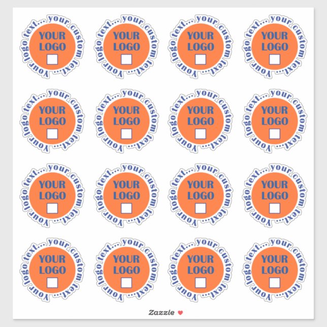 Benutzerdefinierte Logo-Aufkleber 16 pro Blatt Aufkleber (Blatt)