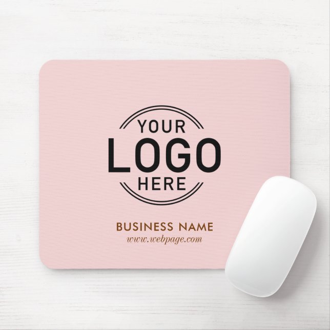 Benutzerdefinierte Logo-Blende Rosa einfache Name- Mousepad (Mit Mouse)