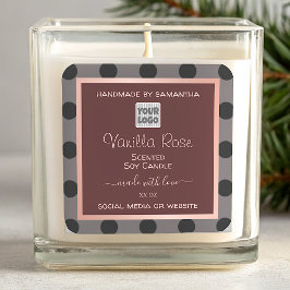 Benutzerdefinierte Logo-Burgundy-Produktverpackung Quadratischer Aufkleber