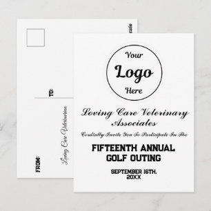 Benutzerdefinierte Logo Corporate Golf-Veranstaltu Postkarte