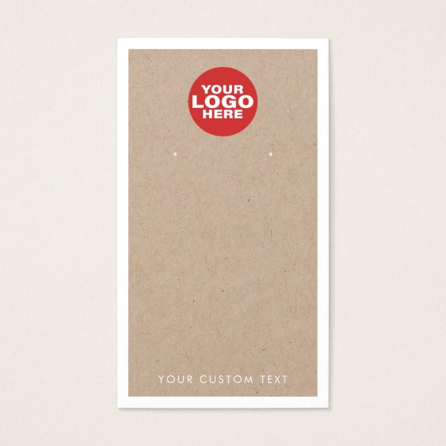 Benutzerdefinierte Logo-Kraft-Ohrring-Schmuck-Disp (Vorderseite)