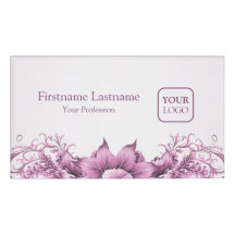 Benutzerdefinierte Logo-Rosa-Blume rahmen elegant 