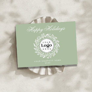 Benutzerdefinierte Logo-Sage-Weihnachts-Geschäfts- Feiertagskarte