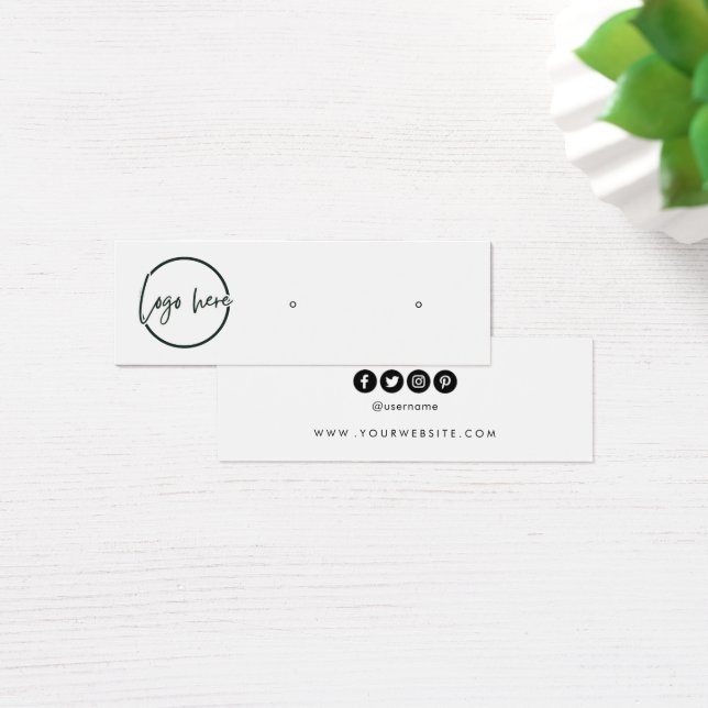 Benutzerdefinierte Logo Social Media Stud Ohrring  (Schreibtisch)