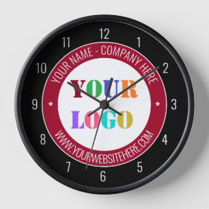 Benutzerdefinierte Logo- und Text-Wall-Clock-Gesch Uhr