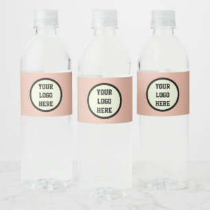 Benutzerdefinierte Logofirma Roségold Geschäft Unt Wasserflaschenetikett