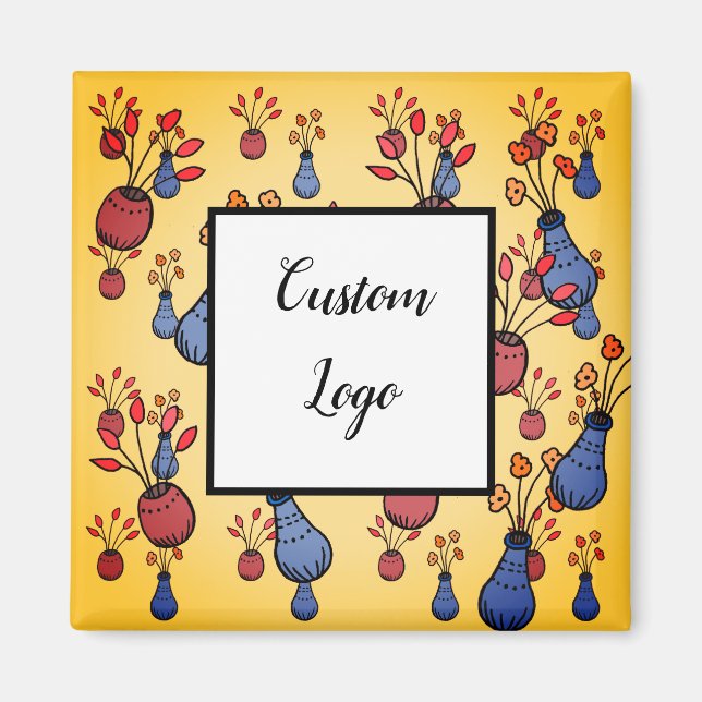 Benutzerdefinierte Logoquadrat-Magnete, ersetzen S Magnet (Vorne)