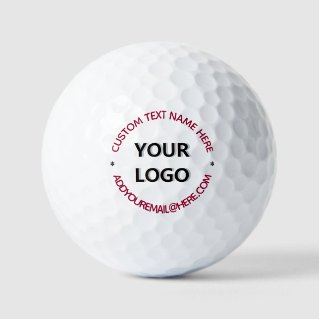 Benutzerdefinierte Logos und Text-Briefmarke Golfb Golfball (Vorderseite)