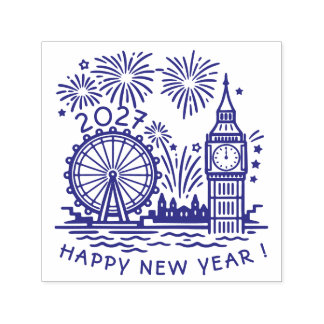 Benutzerdefinierte Londoner Silvester-Feuerwerke 2 Permastempel